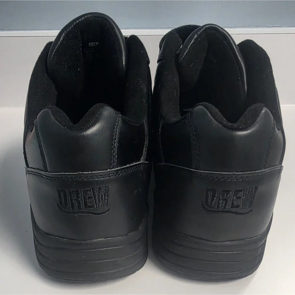 Drew Force V Black Leather Walking Shoes Size 14 6E 2021